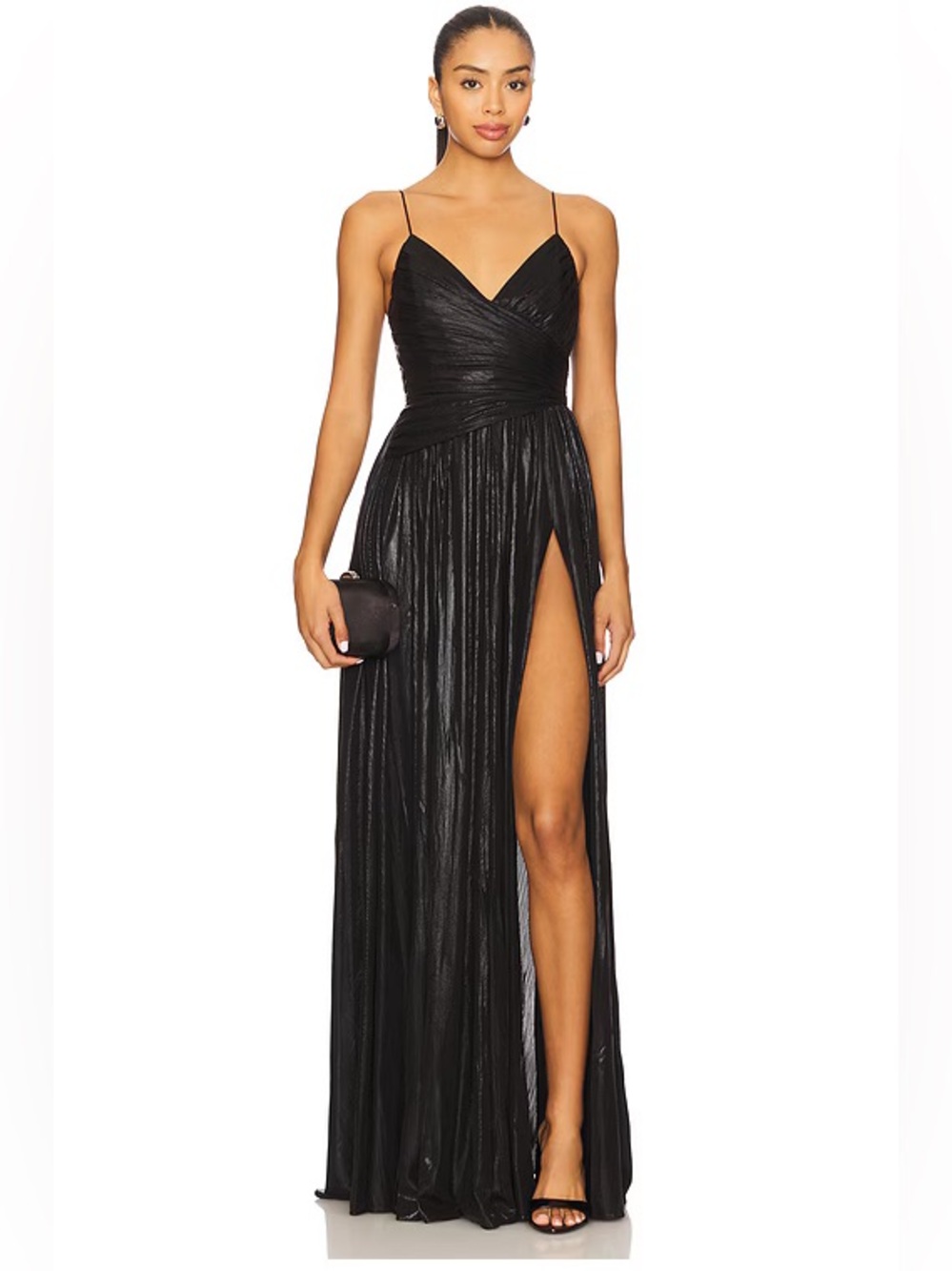 NWT Retrofete Doss Dress in Metallic Black S